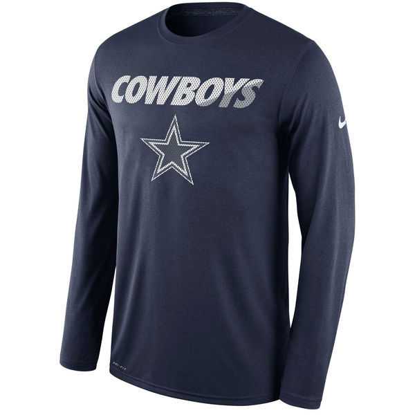 Dallas Cowboys Nike Legend Staff Practice Long Sleeve Performance WEM T-Shirt - Navy Blue,We sell and wholesale Dallas Cowboys Nike Legend Staff Practice Long Sleeve Performance WEM T-Shirt - Navy Blue on line form chian!